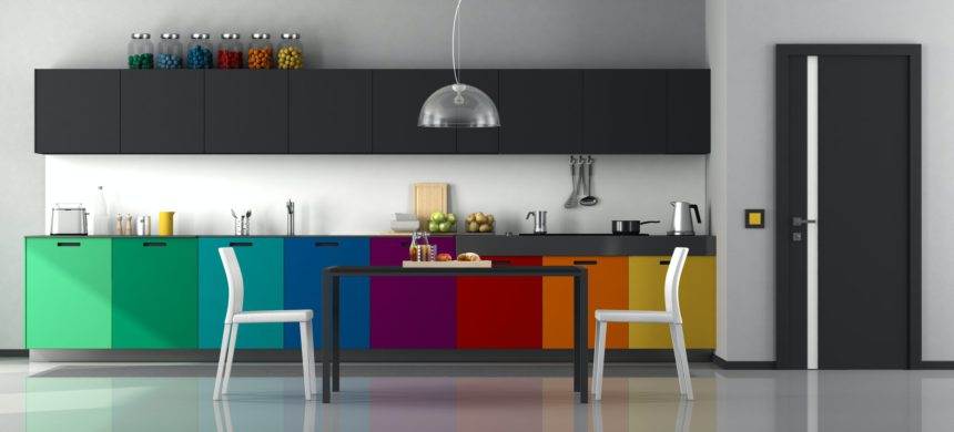 Colorful modern kitchen